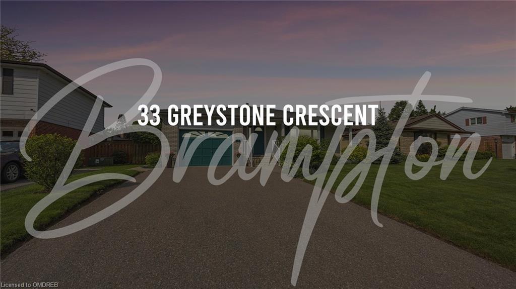 33 Greystone Crescent, Brampton ON L6Y 2B2